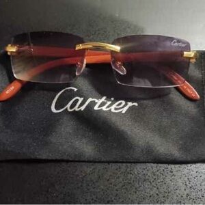 💎 Cartier Rimless Sunglasses – Luxury Designer Shades (Authentic Style)